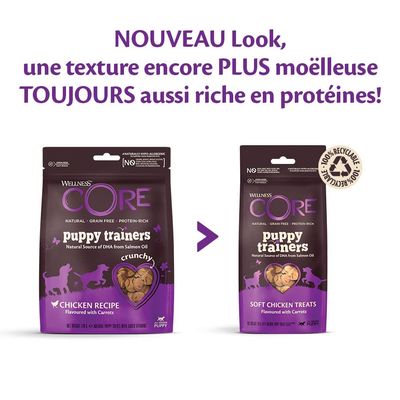 WELLNESS CORE Puppy Trainers Poulet & Carottes, Friandises d'apprentissage