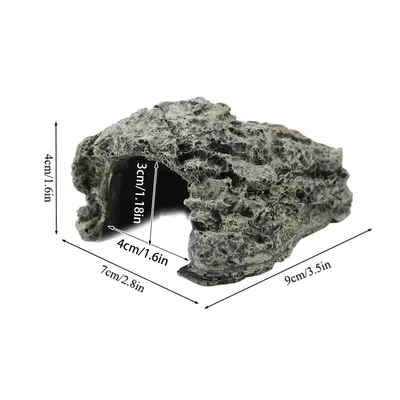 Tortue Plate-Forme Basking Fish Tank Hide Cave Habitat Naturel Roches Résin