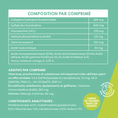 MAIKAI Comprimés Anti Arthrose Chiens de Grande Taille