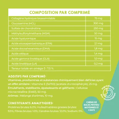 MAIKAI Comprimés Anti Arthrose Chat et Chien Petite et Moyenne Taille