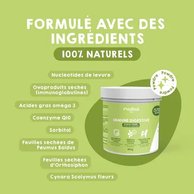 MAIKAI Probiotique naturel Chien et Chat - Système Immunitaire et Diarrhée