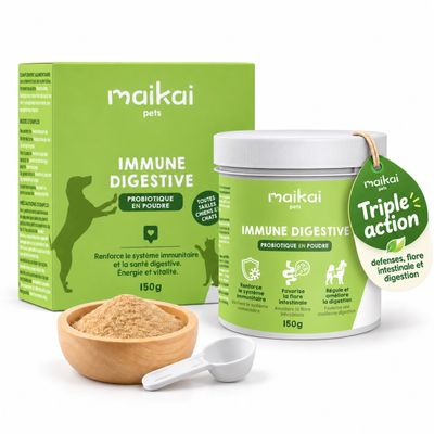 MAIKAI Probiotique naturel Chien et Chat - Système Immunitaire et Diarrhée