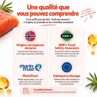 MAIKAI Huile de Saumon Chien et Chat - 100% Naturel - Riche en Omega 3 MAIKAI Huile de Saumon Chien et Chat - 100% Naturel - Riche en Omega 3