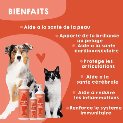 MAIKAI Huile de Saumon Chien et Chat - 100% Naturel - Riche en Omega 3