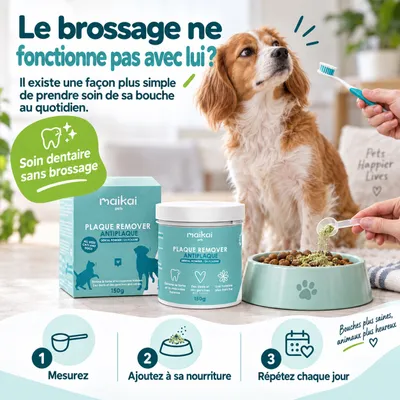 MAIKAI Plaque Remover. Traitement Mauvaise haleine Chien et chat