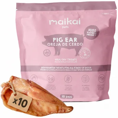 MAIKAI Oreilles de Porc pour Chien - Friandises à Mâcher 100% Naturels MAIKAI Oreilles de Porc pour Chien - Friandises à Mâcher 100% Naturels