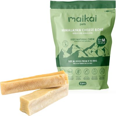 MAIKAI Bâtonnets a Macher au Fromage pour Chien de l´Himalaya Taille M - 2 unités
