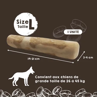 MAIKAI Bâton à Mâcher en Bois de Café - Jouet Naturel pour Chien