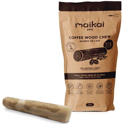 MAIKAI Bâton à Mâcher en Bois de Café - Jouet Naturel pour Chien