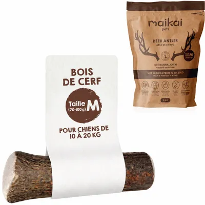 MAIKAI Bois de Cerf pour Chien 100% Naturel - Os à Mâcher - Jouet Résistant MAIKAI Bois de Cerf pour Chien 100% Naturel - Os à Mâcher - Jouet Résistant