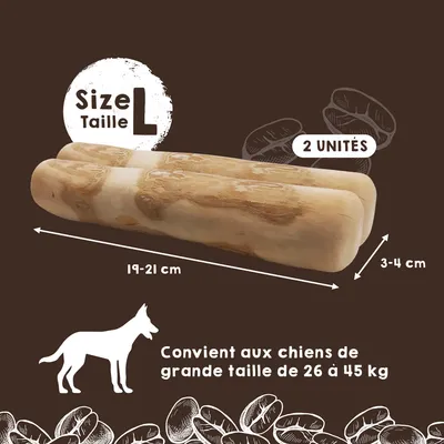 MAIKAI Bâton à Mâcher en Bois de Café - Jouet Naturel pour Chien