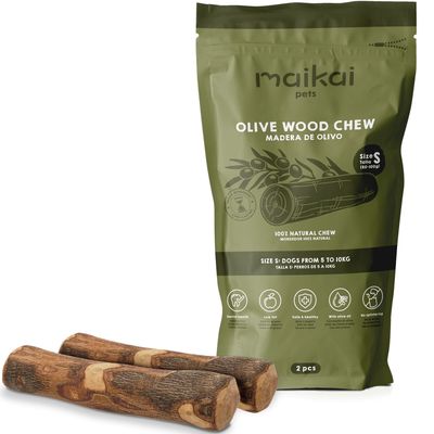 MAIKAI Bois Olivier Chien 100% Naturel - Bâton Mastication Chien