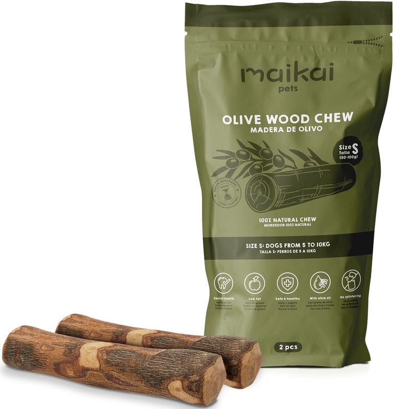 MAIKAI Bois Olivier Chien 100% Naturel - Bâton Mastication Chien