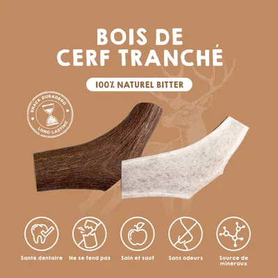 MAIKAI Bois de Cerf Tranché pour Chien 100% naturel - Os à Mâcher MAIKAI Bois de Cerf Tranché pour Chien 100% naturel - Os à Mâcher