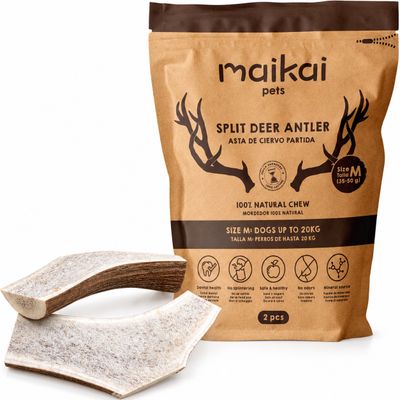 MAIKAI Bois de Cerf Tranché pour Chien 100% naturel - Os à Mâcher