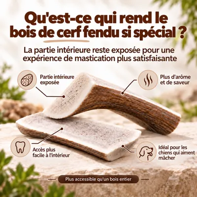 MAIKAI Bois de Cerf Tranché pour Chien 100% naturel - Os à Mâcher MAIKAI Bois de Cerf Tranché pour Chien 100% naturel - Os à Mâcher