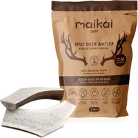 MAIKAI Bois de Cerf Tranché pour Chien 100% naturel - Os à Mâcher