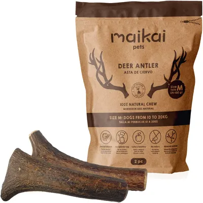 MAIKAI Bois de Cerf pour Chien 100% Naturel - Os à Mâcher - Jouet Résistan