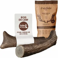 MAIKAI Bois de Cerf pour Chien 100% Naturel - Os à Mâcher - Jouet Résistan