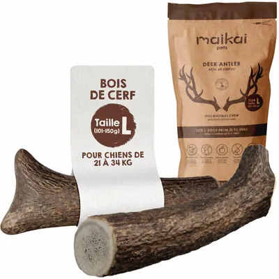 MAIKAI Bois de Cerf pour Chien 100% Naturel - Os à Mâcher - Jouet Résistant MAIKAI Bois de Cerf pour Chien 100% Naturel - Os à Mâcher - Jouet Résistant