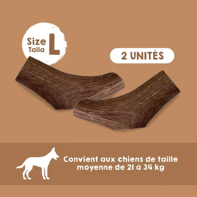 MAIKAI Bois de Cerf Tranché pour Chien 100% naturel - Os à Mâcher