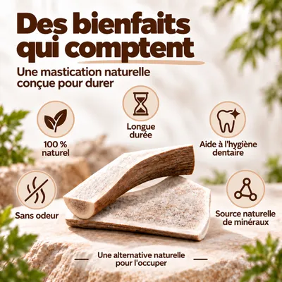 MAIKAI Bois de Cerf Tranché pour Chien 100% naturel - Os à Mâcher MAIKAI Bois de Cerf Tranché pour Chien 100% naturel - Os à Mâcher