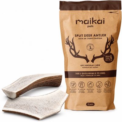 MAIKAI Bois de Cerf Tranché pour Chien 100% naturel - Os à Mâcher