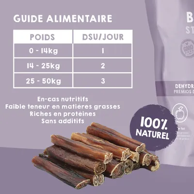 MAIKAI Nerfs de Bœuf Séché pour Chien  (Lot 2x4 units) - 100% Naturels