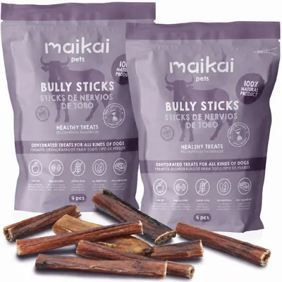MAIKAI Nerfs de Bœuf Séché pour Chien (Lot 2x4 units) - 100% Naturels