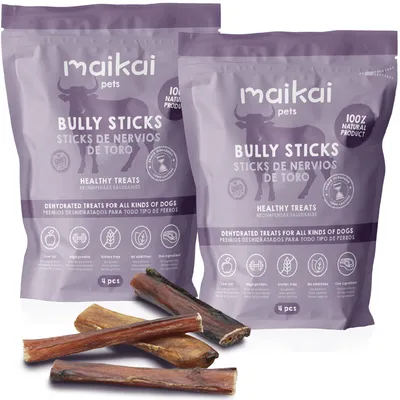 MAIKAI Nerfs de Bœuf Séché pour Chien  (Lot 2x4 units) - 100% Naturels