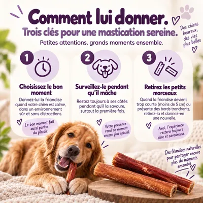 MAIKAI Nerfs de Bœuf Séché pour Chien  (Lot 2x4 units) - 100% Naturels