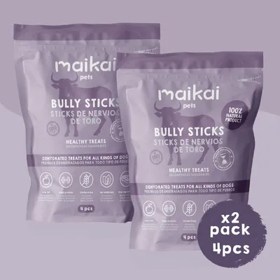 MAIKAI Nerfs de Bœuf Séché pour Chien (Lot 2x4 units) - 100% Naturels MAIKAI Nerfs de Bœuf Séché pour Chien (Lot 2x4 units) - 100% Naturels