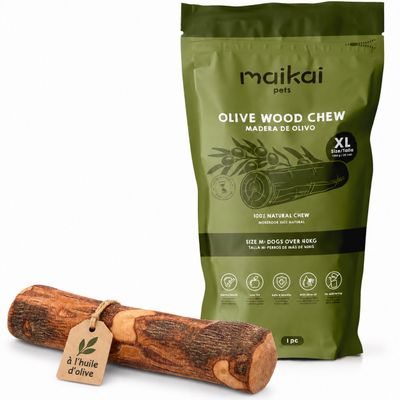 MAIKAI Bois Olivier Chien 100% Naturel - Bâton Mastication Chien