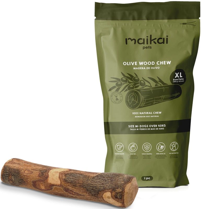 MAIKAI Bois Olivier Chien 100% Naturel - Bâton Mastication Chien