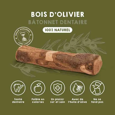 MAIKAI Bois Olivier Chien 100% Naturel - Bâton Mastication Chien MAIKAI Bois Olivier Chien 100% Naturel - Bâton Mastication Chien