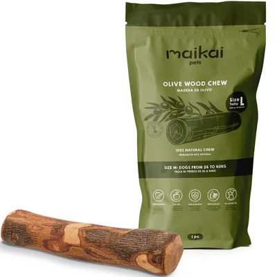 MAIKAI Bois Olivier Chien 100% Naturel - Bâton Mastication Chien