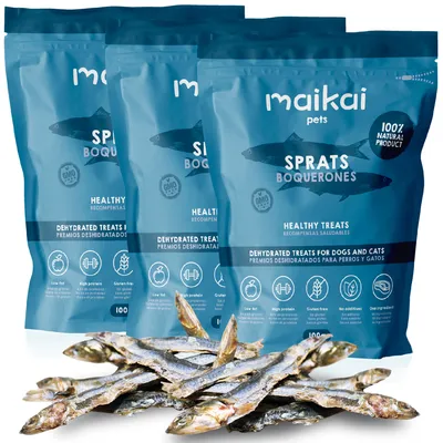 MAIKAI Lot 3 Poissons Séchés - Friandises Naturelles pour Chiens et Chats. MAIKAI Lot 3 Poissons Séchés - Friandises Naturelles pour Chiens et Chats.
