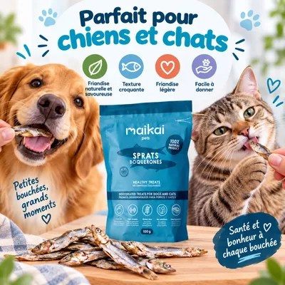 MAIKAI Lot 3 Poissons Séchés - Friandises Naturelles pour Chiens et Chats. MAIKAI Lot 3 Poissons Séchés - Friandises Naturelles pour Chiens et Chats.