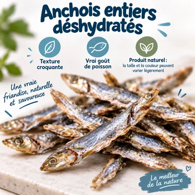MAIKAI Lot 3 Poissons Séchés - Friandises Naturelles pour Chiens et Chats.