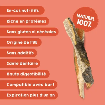 MAIKAI Bâtonnets en Peau de Saumon pour Chiens et Chats - 100% Naturels MAIKAI Bâtonnets en Peau de Saumon pour Chiens et Chats - 100% Naturels