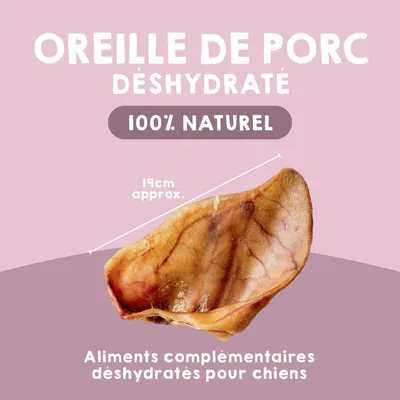 MAIKAI Oreilles de Porc pour Chien - Friandises à Mâcher 100% Naturels