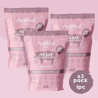 MAIKAI Oreilles de Porc pour Chien - Friandises à Mâcher 100% Naturels MAIKAI Oreilles de Porc pour Chien - Friandises à Mâcher 100% Naturels