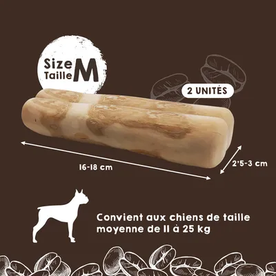 MAIKAI Bâton à Mâcher en Bois de Café - Jouet Naturel pour Chien