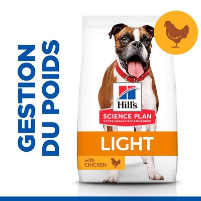 HILL'S - SCIENCE PLAN ADULT LIGHT MEDIUM CHICKEN DOG TIBBLE - HILL'S