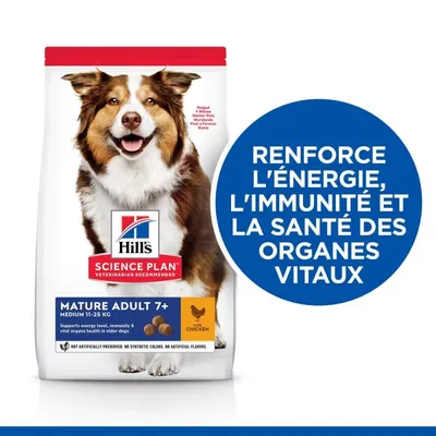HILL'S -   CHIEN SCIENCE PLAN ADULT MATURE 7+ MEDIUM POULET
