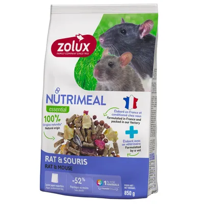 zolux - Aliment composé pour rat et souris Nutrimeal sachet de 850 g