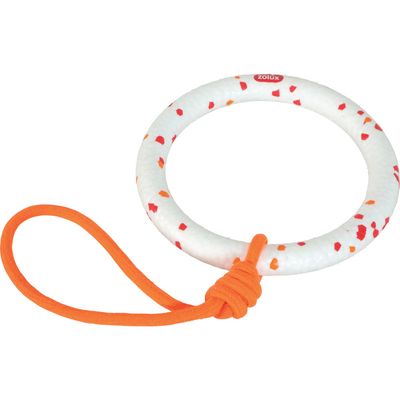 Anneau avec corde  flottant 18 cm en ETPU, Jouet pour chien