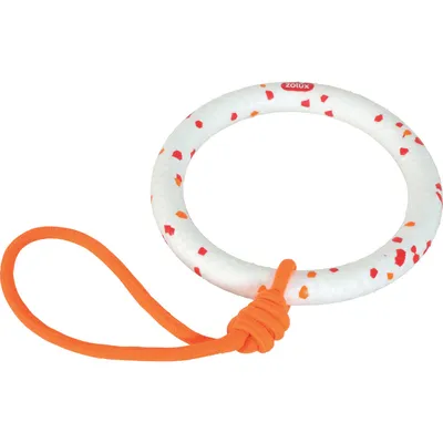 Anneau avec corde  flottant 18 cm en ETPU, Jouet pour chien