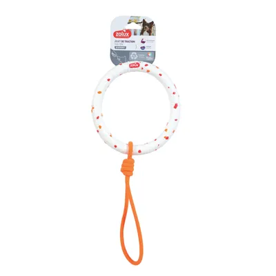 Anneau avec corde  flottant 18 cm en ETPU, Jouet pour chien