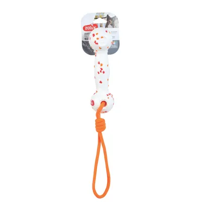 Haltère et corde flottant 38 cm en ETPU, Jouet pour chien Haltère et corde flottant 38 cm en ETPU, Jouet pour chien